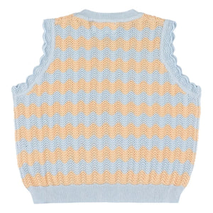 Morley - Xelmo Wave Crochet Top | Light blue