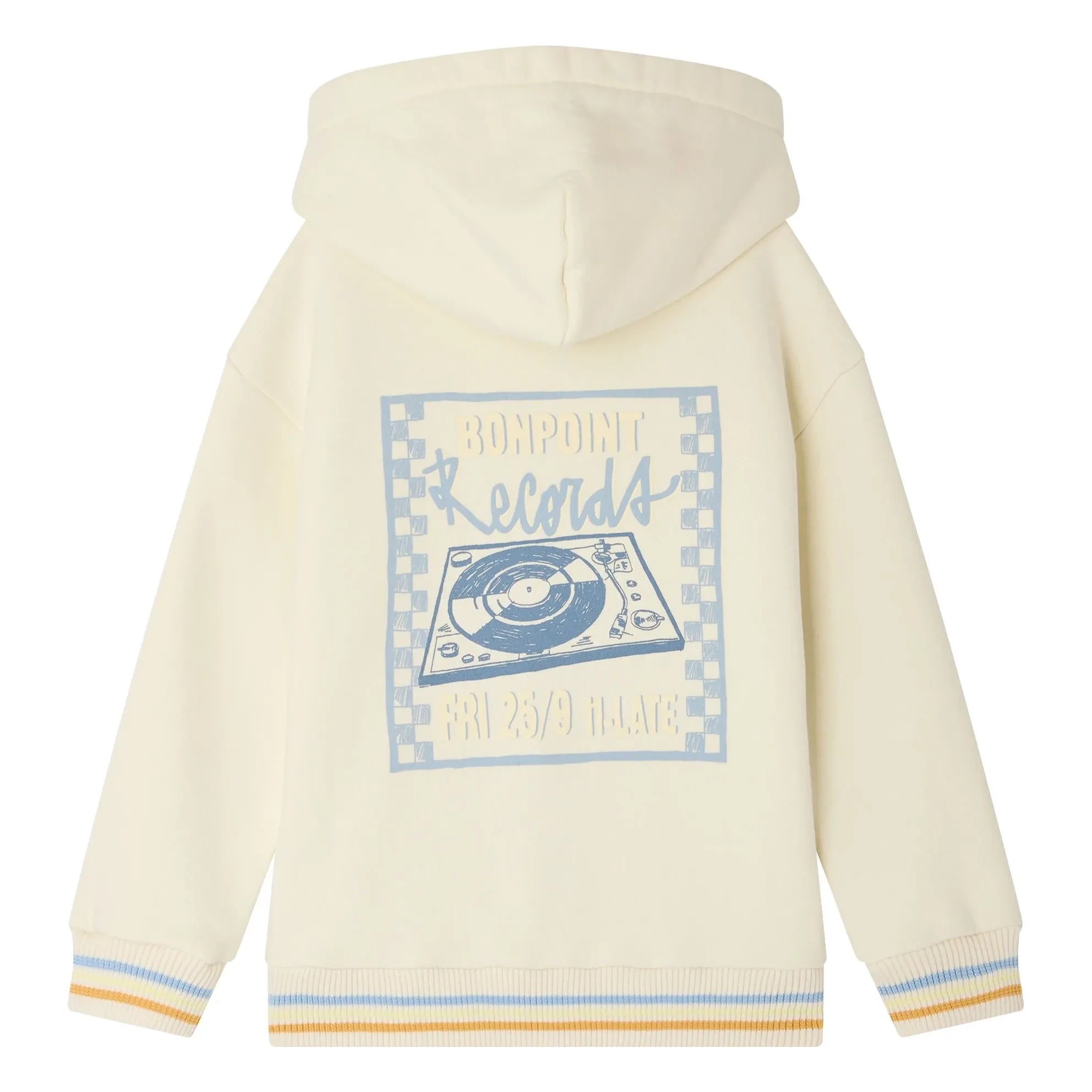 Bonpoint - Elroy Ecusson Kapüşonlu Sweatshirt Organik Pamuk | Ekru