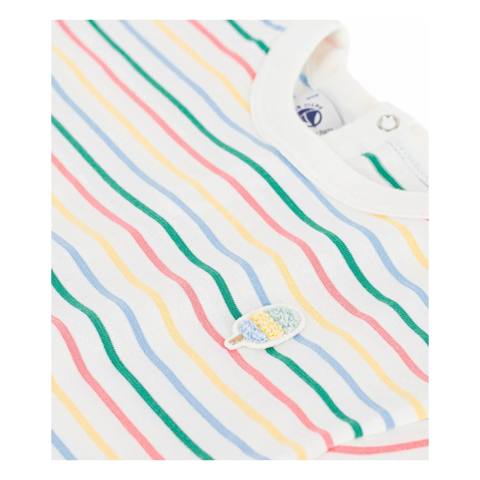 Petit Bateau - Striped Ice T-Shirt | White