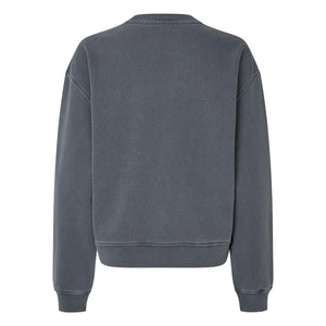 Samsoe Samsoe - Savan organik pamuk sweatshirt | Gri mavi