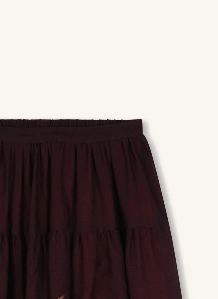 Chloé - Fleurie Yün gazlı etek | Plum
