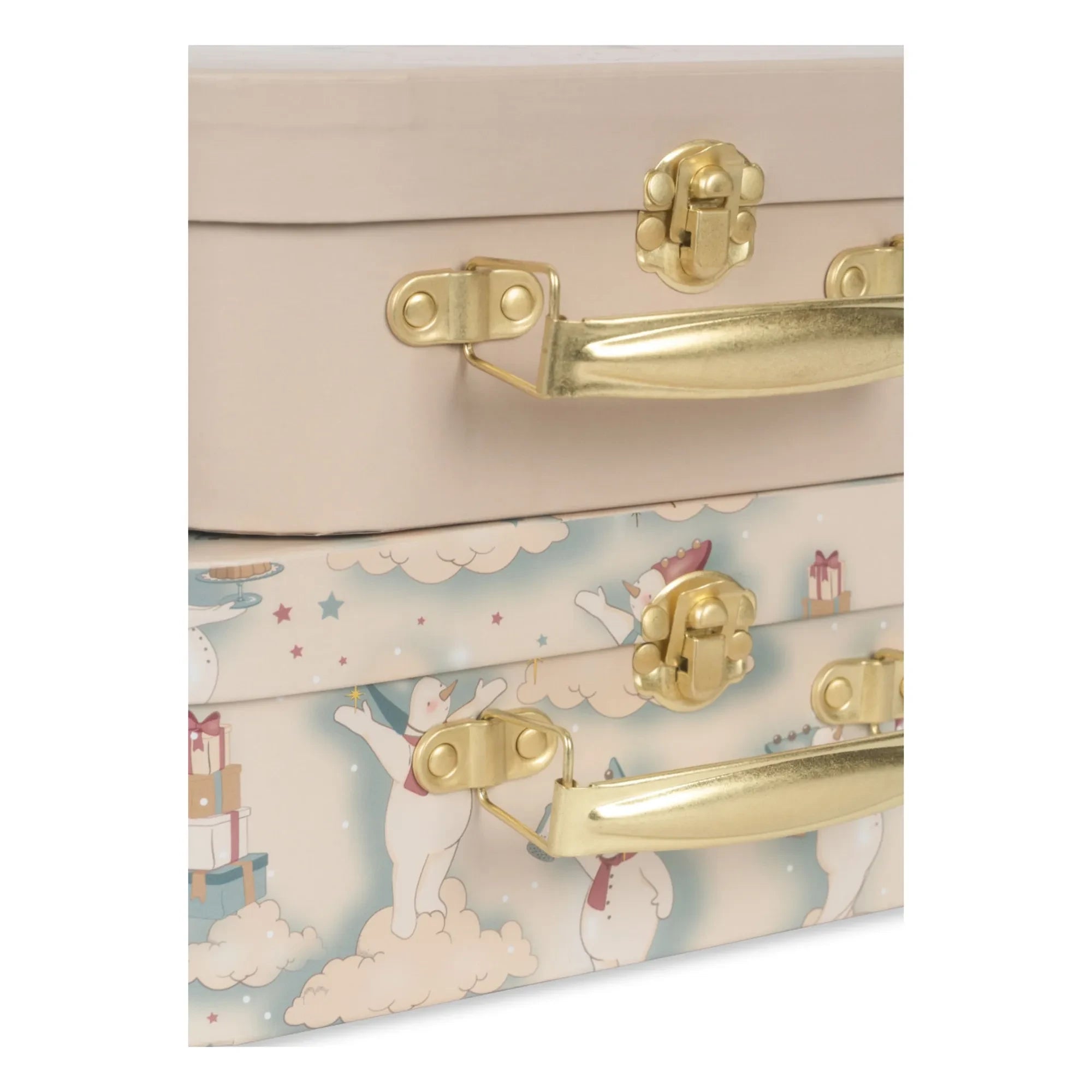 Konges Sløjd - Snowfall small cardboard suitcases - Set of 2 | Beige