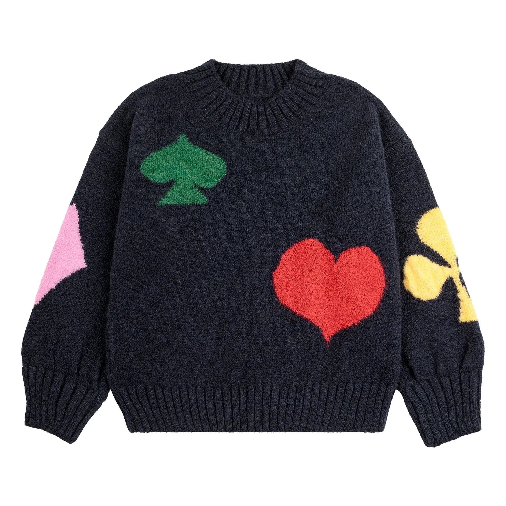 Bobo Choses - Wool Heart Cardigan | Night Blue