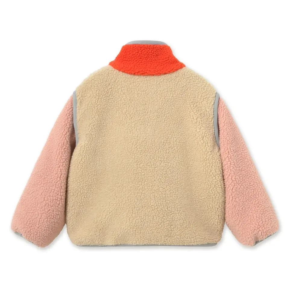 Tinycottons - Color Blocking Sherpa Style Jacket | Pink