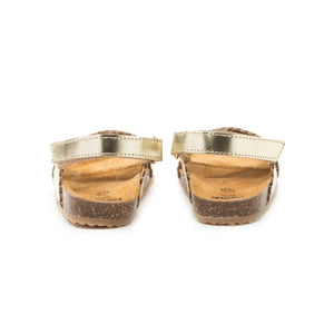 Pèpè - Two Con Me - Perforated Cross-Strap Sandals | Gold
