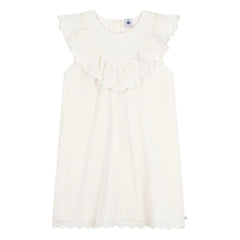 Petit Bateau - English Lace Heart Embroidered Cotton Dress | White