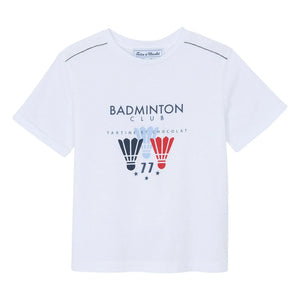Tartine et Chocolat - Badminton Kulübü Tişört | Beyaz