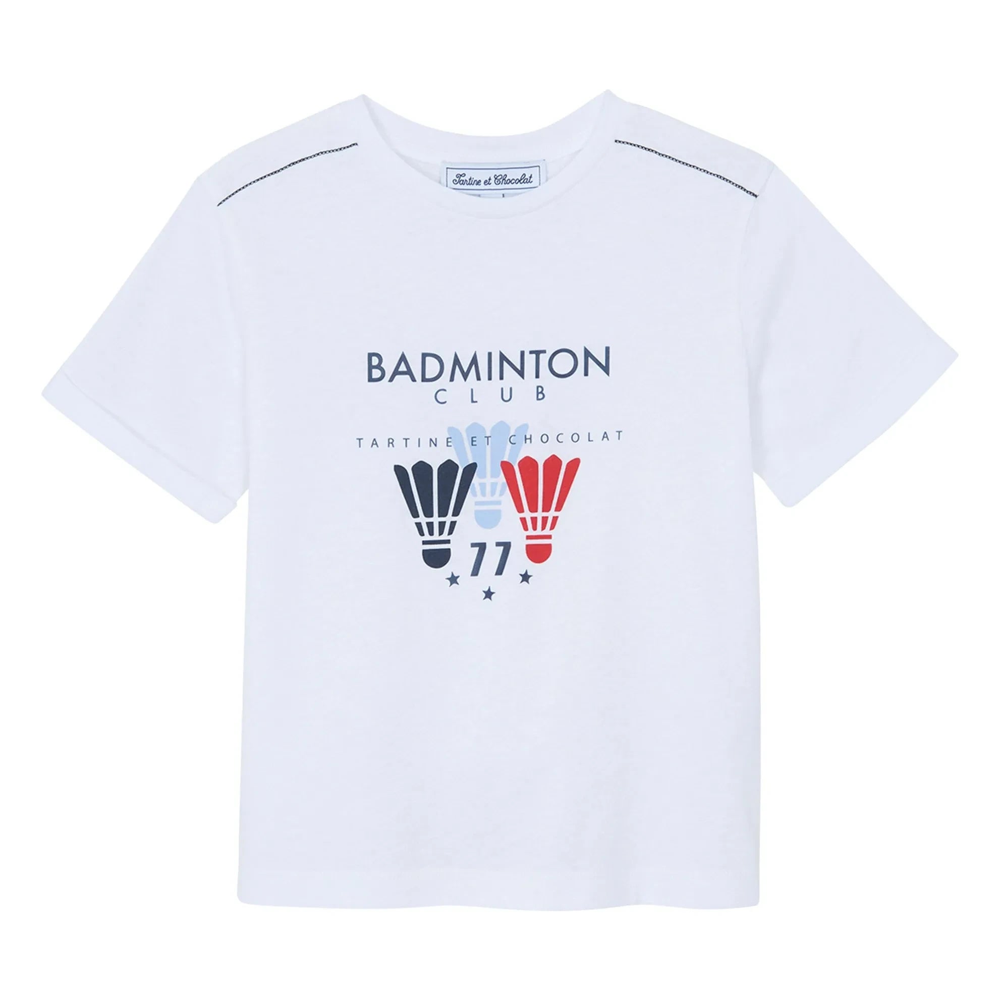 Tartine et Chocolat - Badminton Kulübü Tişört | Beyaz