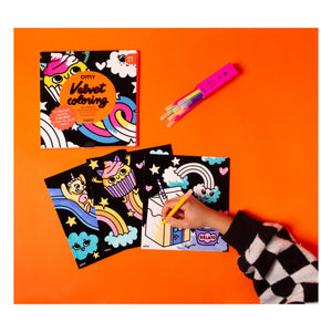 Omy - Velvet Coloring Book - Kawaii | Orange