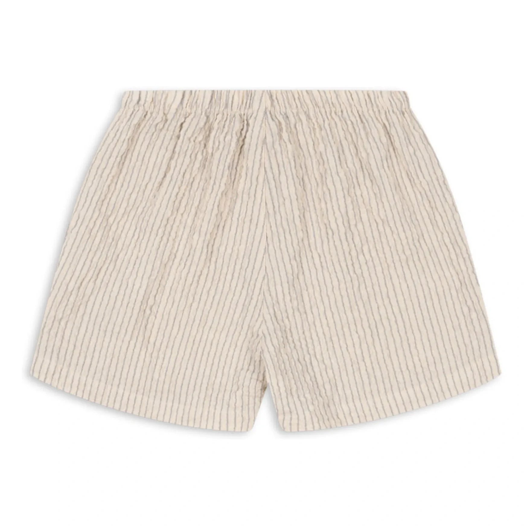 Konges Sløjd - Elliott Striped Seersucker Organic Cotton Shorts | Beige