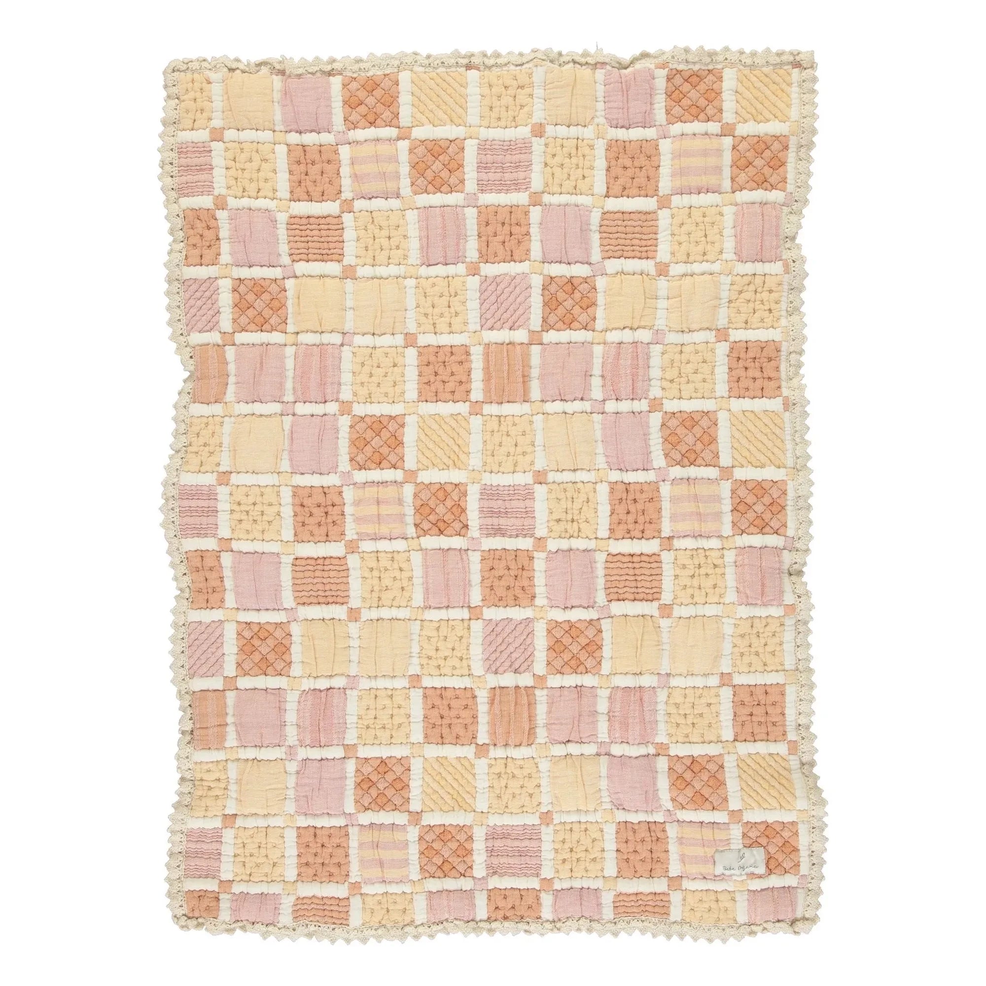 Bebe Organic - Mai Organic Cotton Patchwork Blanket | Yellow
