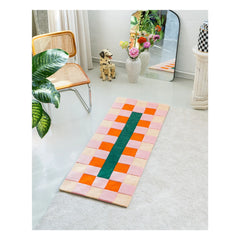 Tarta Gelatina - Rayuela Wool Rug | Orange