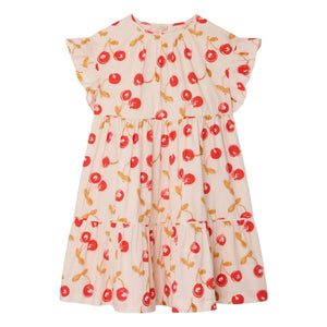 Bonpoint - Léontine Cherry Organic Cotton Dress | Red