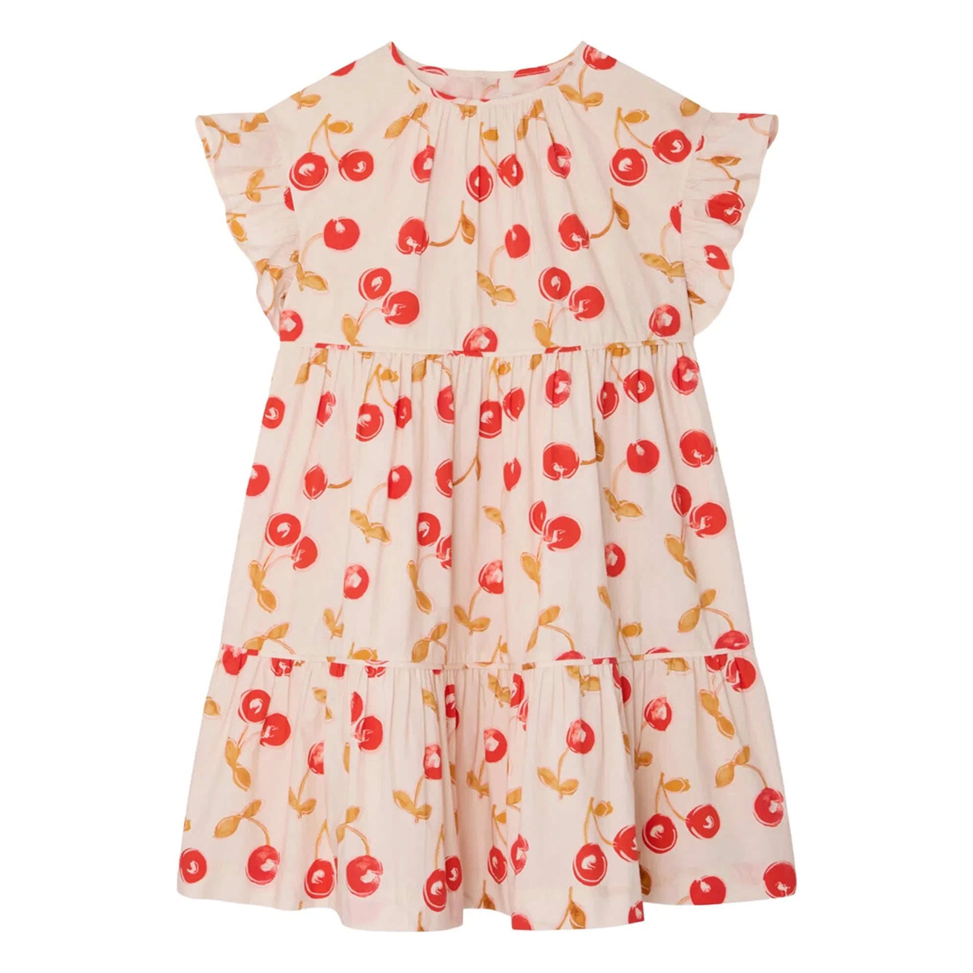 Bonpoint - Léontine Cherry Organic Cotton Dress | Red