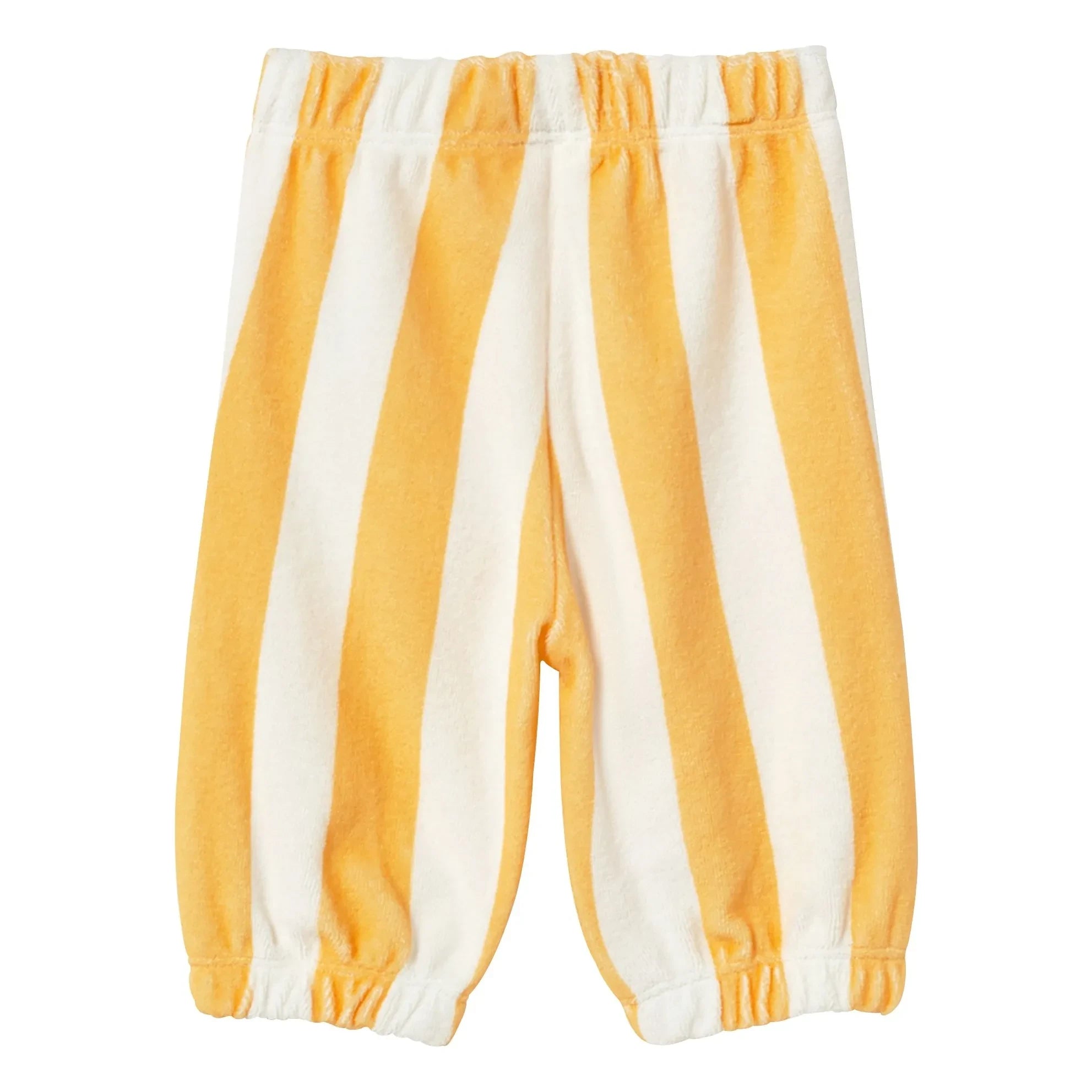 Tinycottons - Organic Cotton Towel-Textured Striped Sweatpants | Yellow