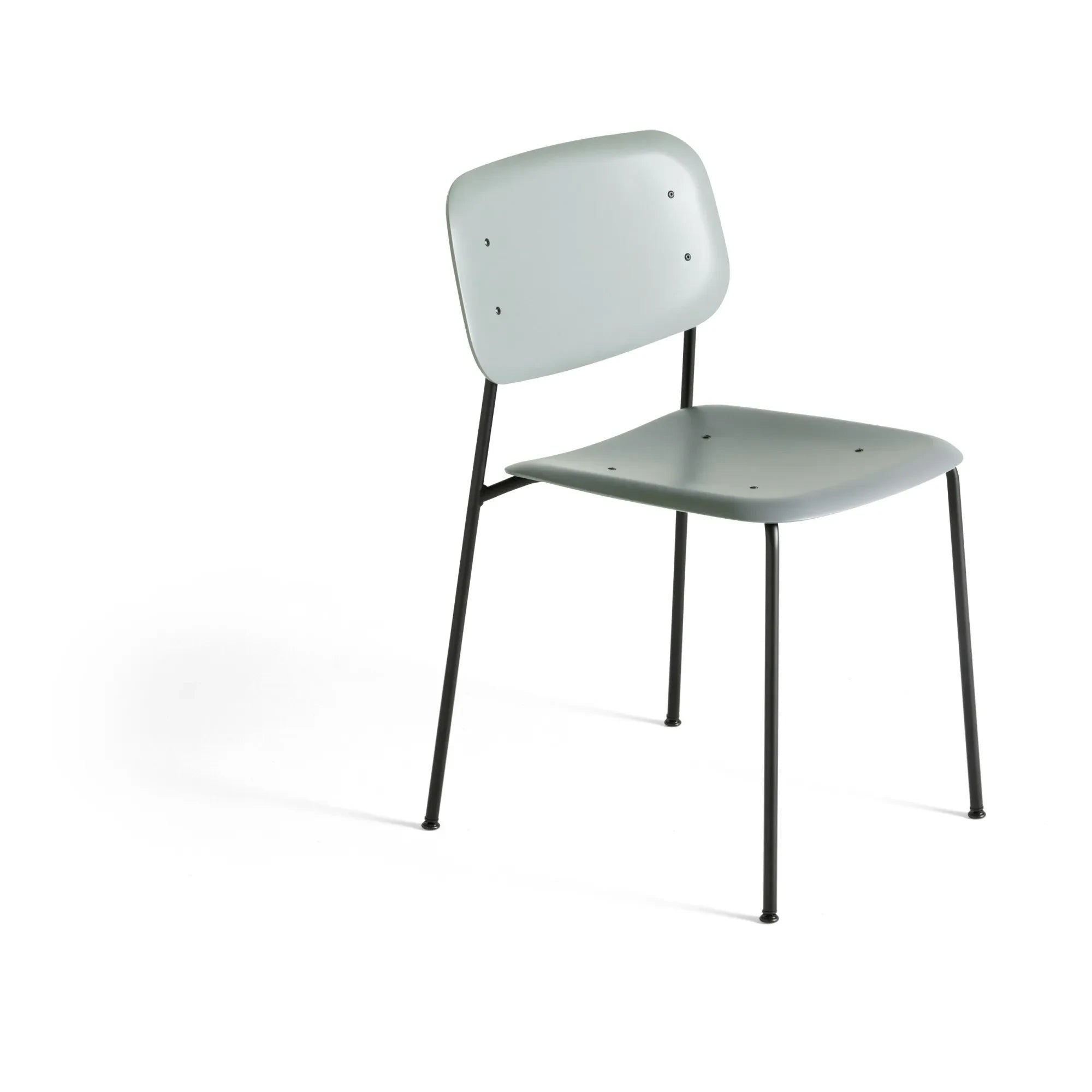 Hay - Yumuşak Kenarlı Sandalye - Metal Taban | Badem Yeşili
