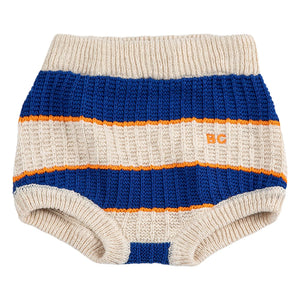 Bobo Choses - Striped Organic Cotton Knit Bloomers | Ecru