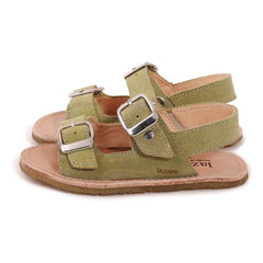 Lazare - Gisèle Suede Sandals | Almond Green