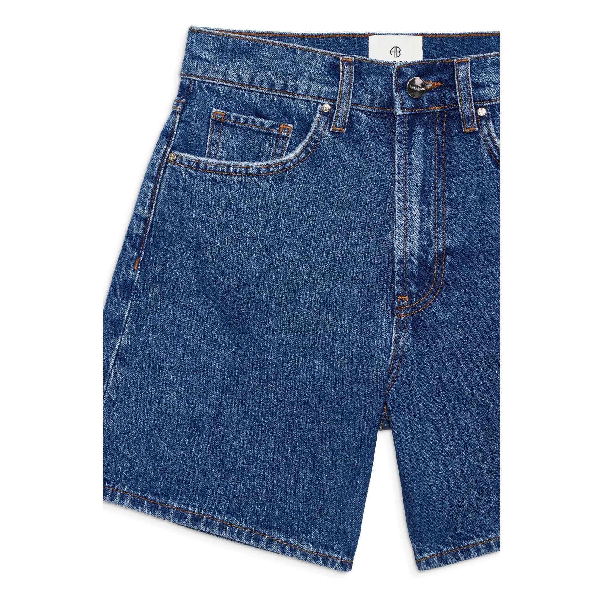 Anine Bing - Kat Organik Pamuk Şort | Vintage mavi denim