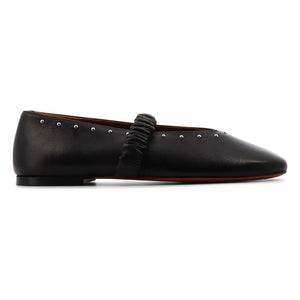 Socque Paris - June Leather Ballerina | Black