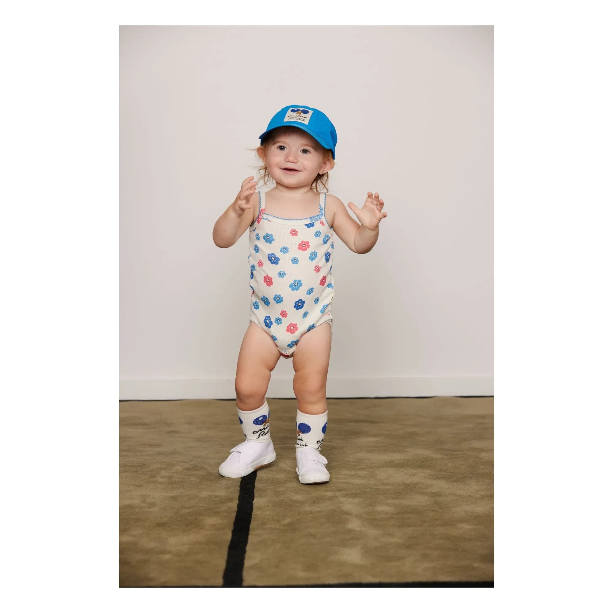 Mini Rodini - Recycled Fiber Ping Pong Hat | Blue