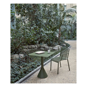Hay - Palissade Cone Table designed by Ronan and Erwan Bouroullec - 65 x 65 cm | Olive green