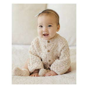 Quincy Mae - Organic Cotton Bubble Cardigan | Ecru