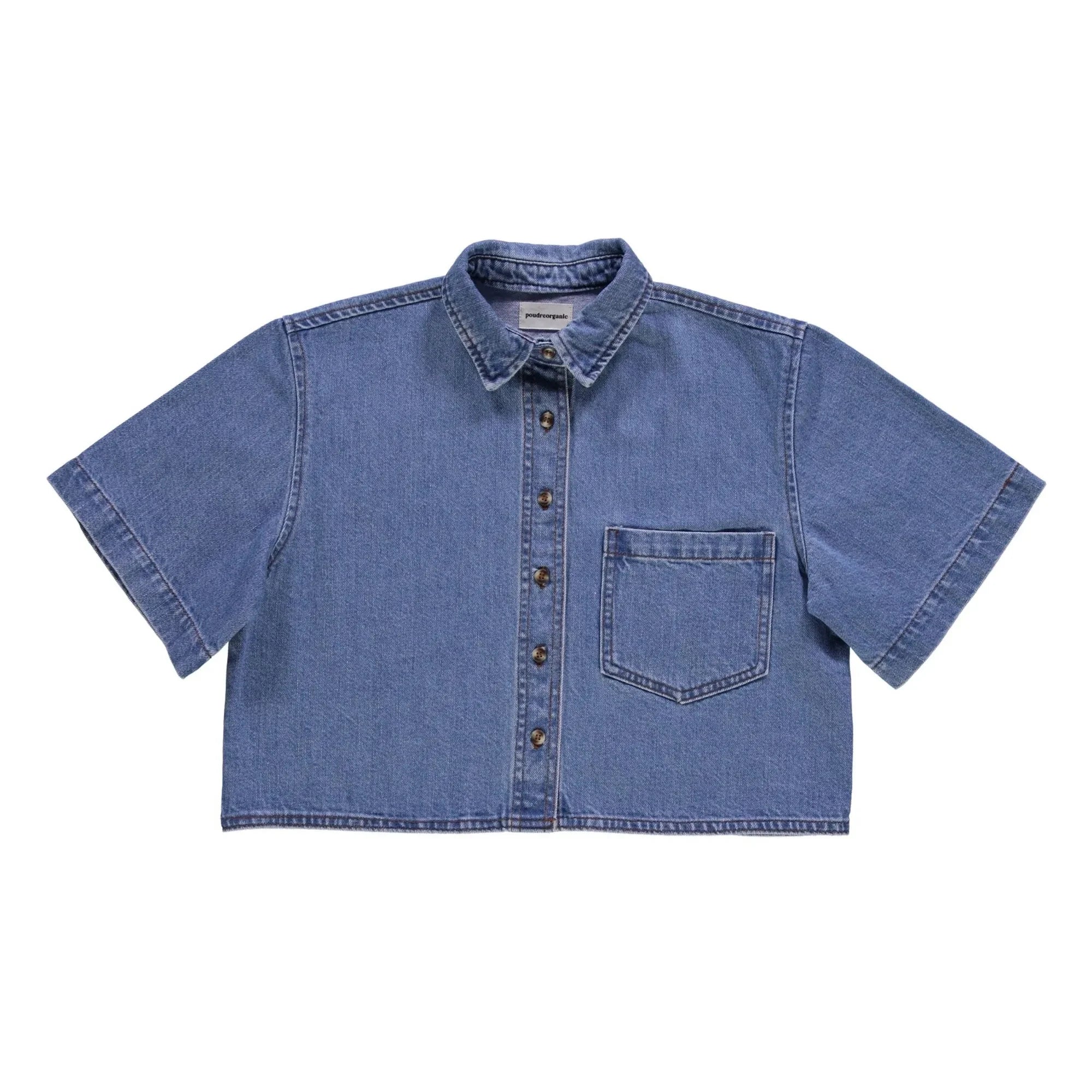 Poudre Organic - Carvi Denim Gömlek | Mavi