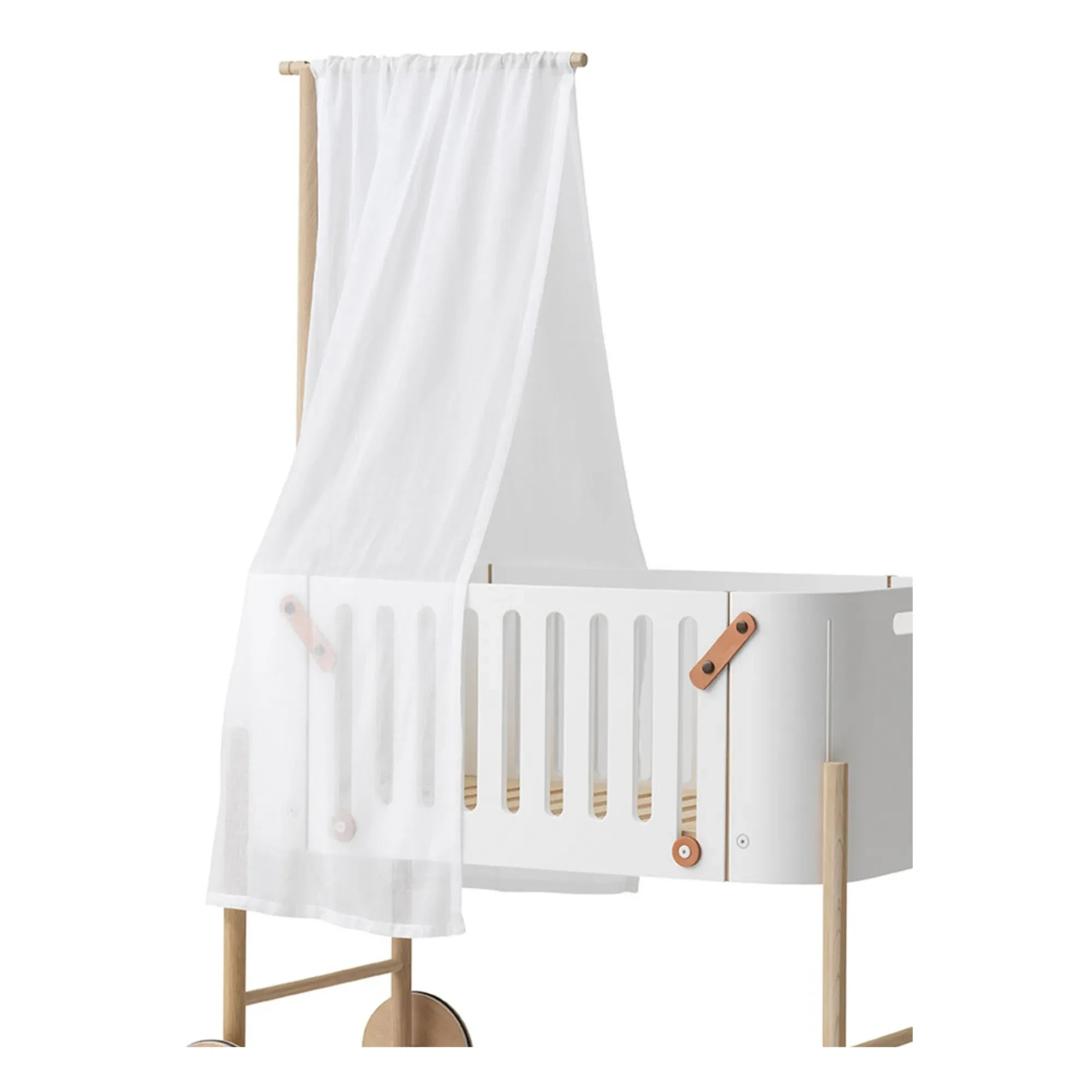 Oliver Furniture - Ahşap Cododo Karyola İçin Baldaken | Beyaz