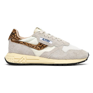 Autry - Reelwind Low Suede and Nylon Leopard Sneakers | Beige