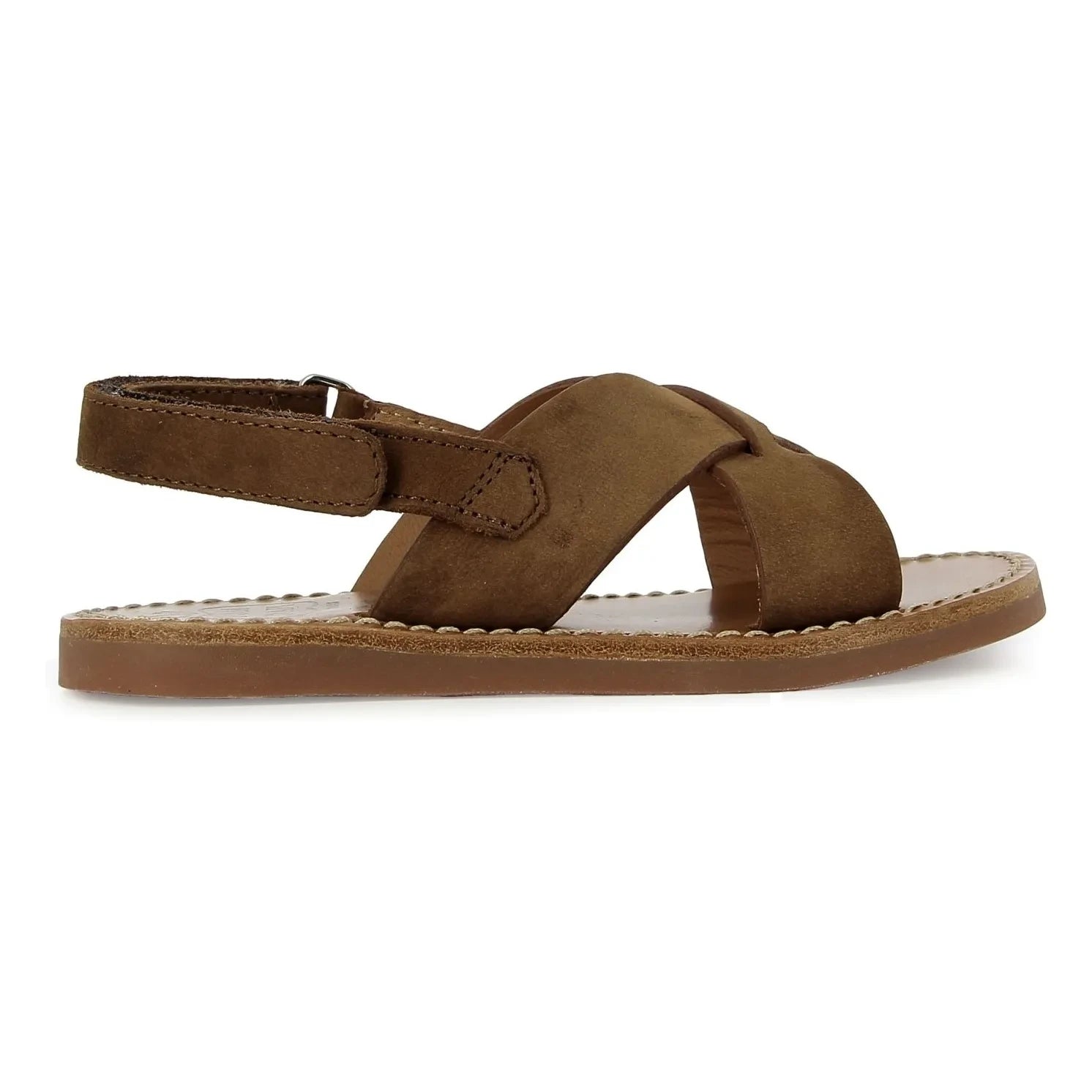 Pom d'Api - Sandaletler Beach-Stitch Çapraz | Kahverengi