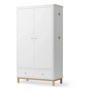 Oliver Furniture - 2 Kapılı Meşe Gardırop | Beyaz