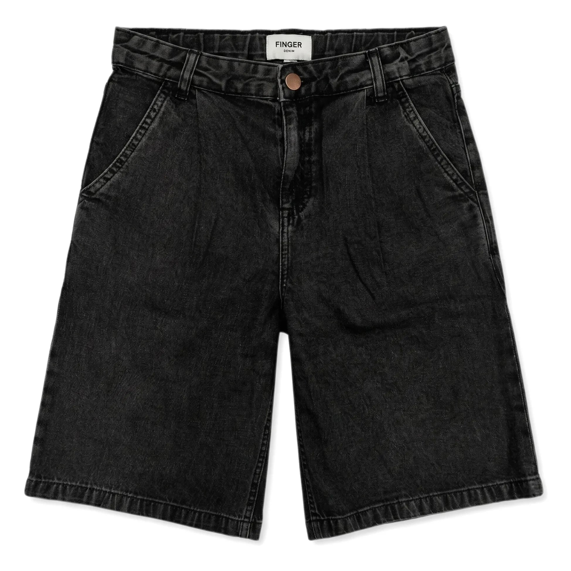 Finger in the nose - Denim Bermuda Şort Tate | Gri