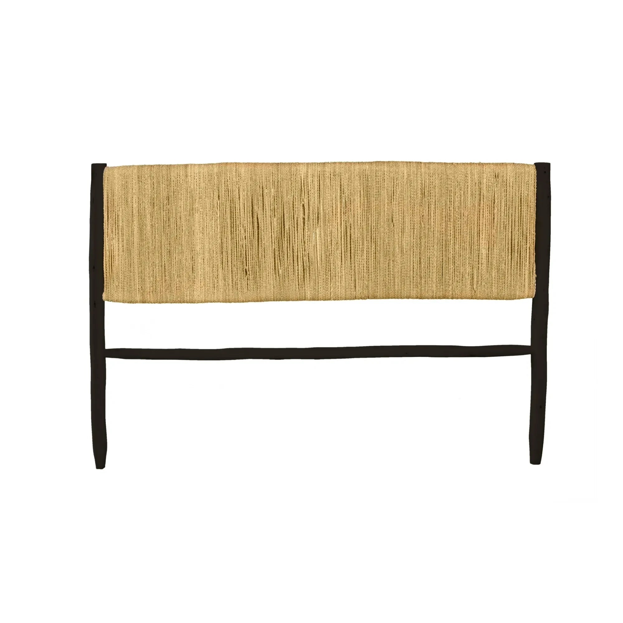 Cosydar - Palm Leaf and Raw Wood Headboard | Black