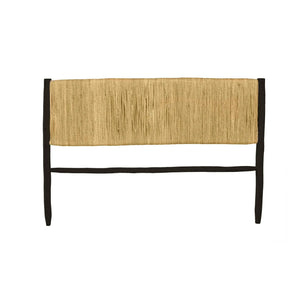 Cosydar - Palm Leaf and Raw Wood Headboard | Black