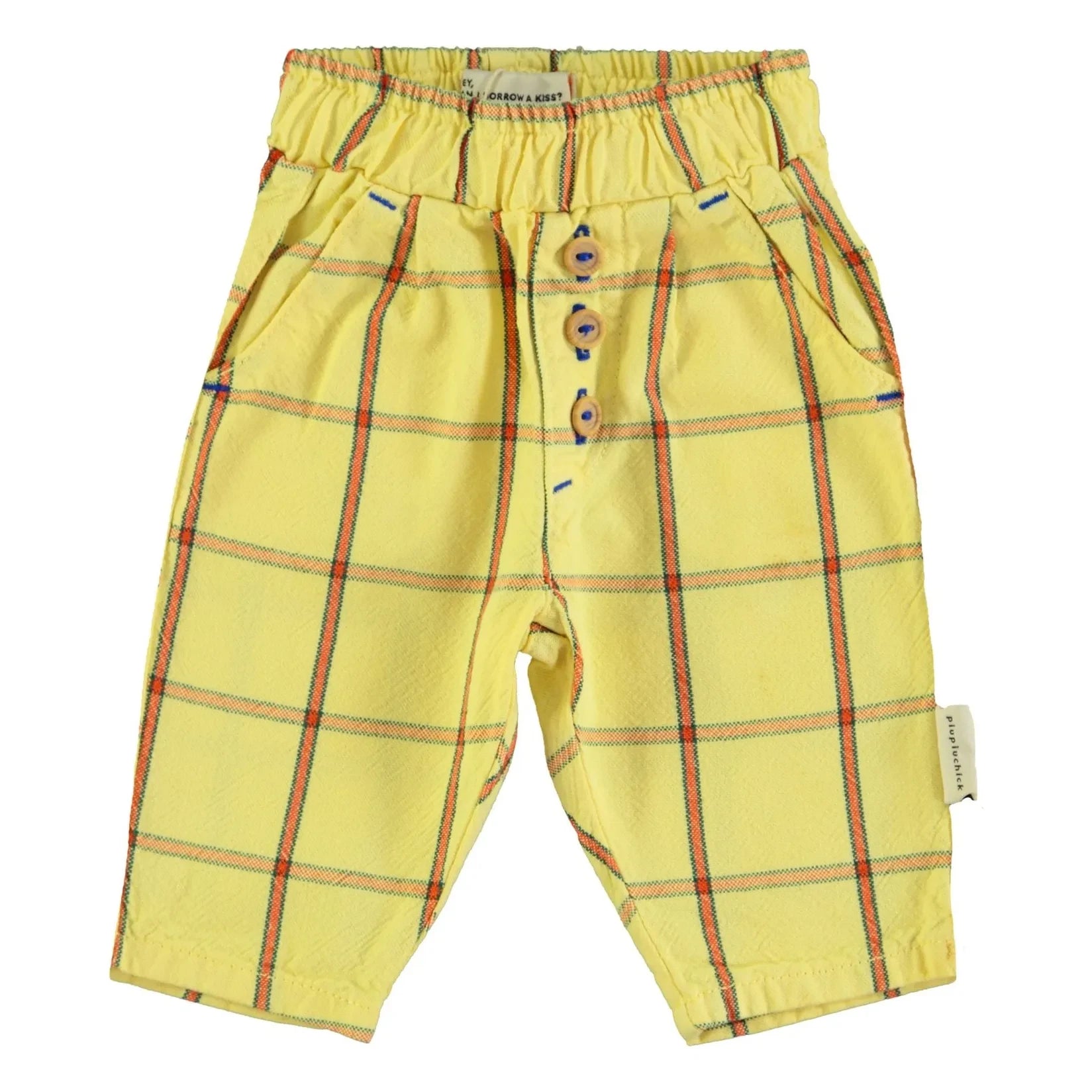 Piupiuchick - Checkered Pants | Light Yellow