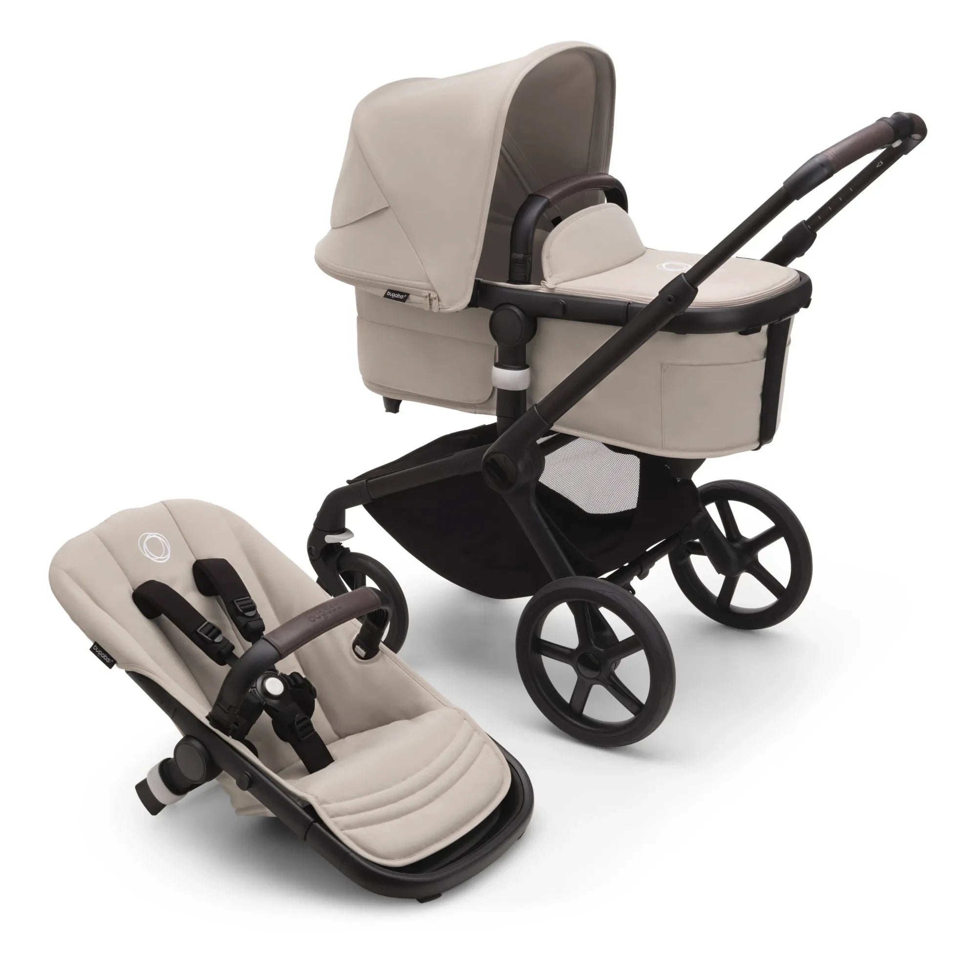 Bugaboo - Bugaboo Fox 5 All-Terrain Stroller - Black Frame | Taupe brown