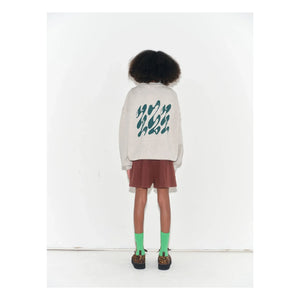 Main Story - Organic Cotton Bubble Sweat | Heather White