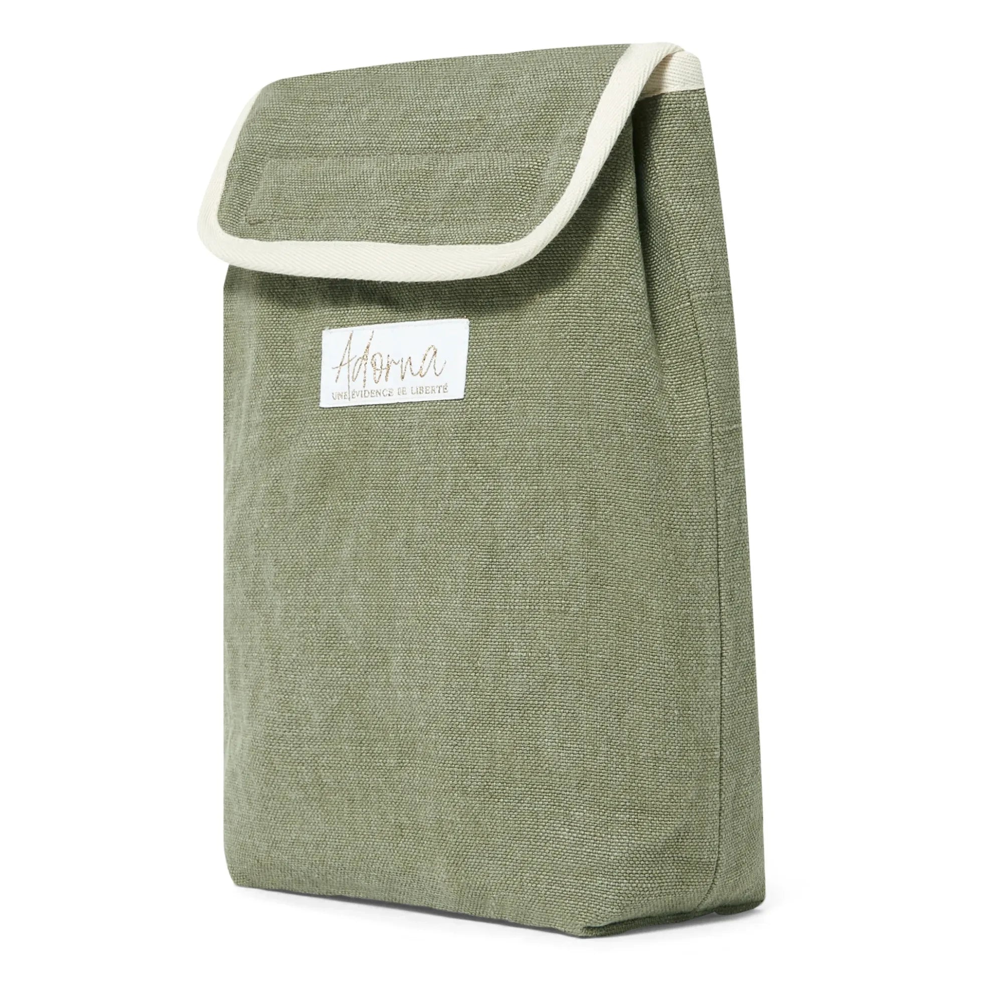Adorna - Linen Insulated Lunch Bag | Khaki