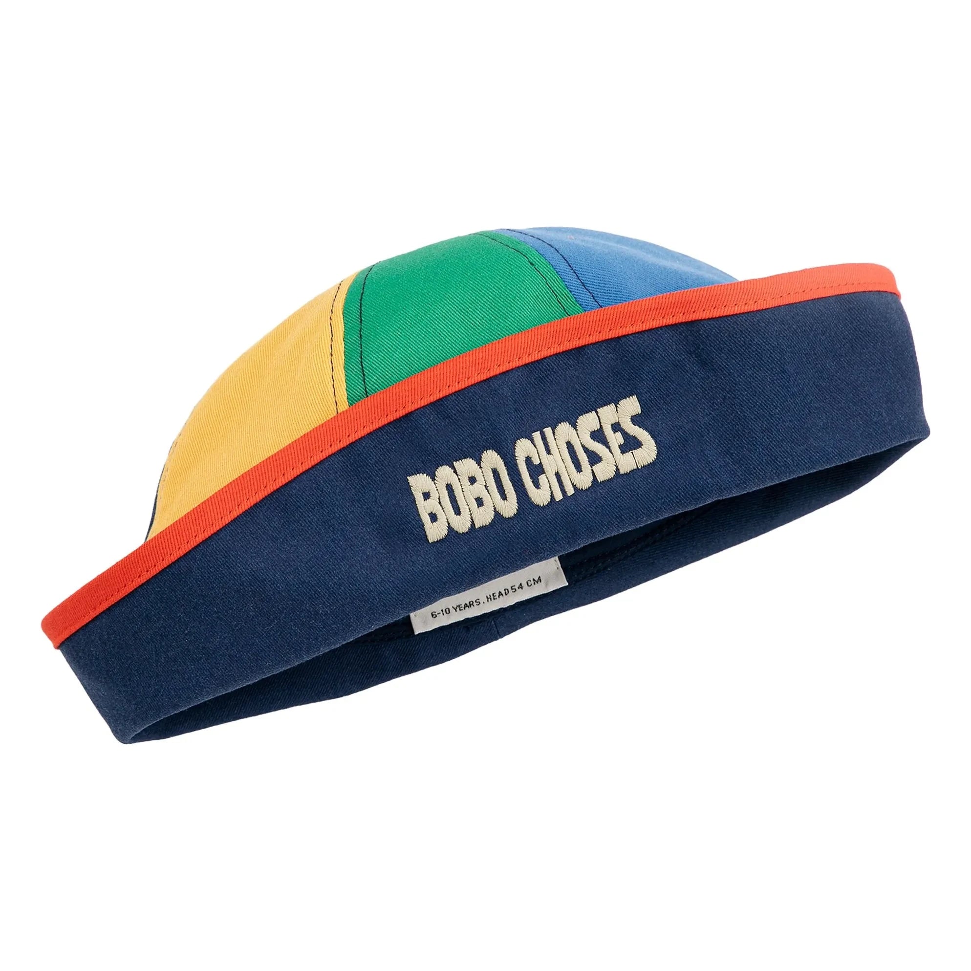 Bobo Choses - Color Block Recycled Fiber Sailor Beret | Navy Blue