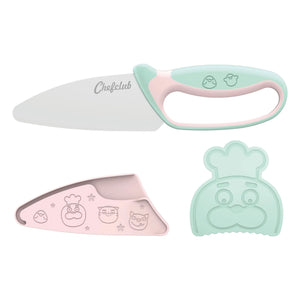 Chefclub - Parmak Korumalı Bıçak | Soluk Pembe