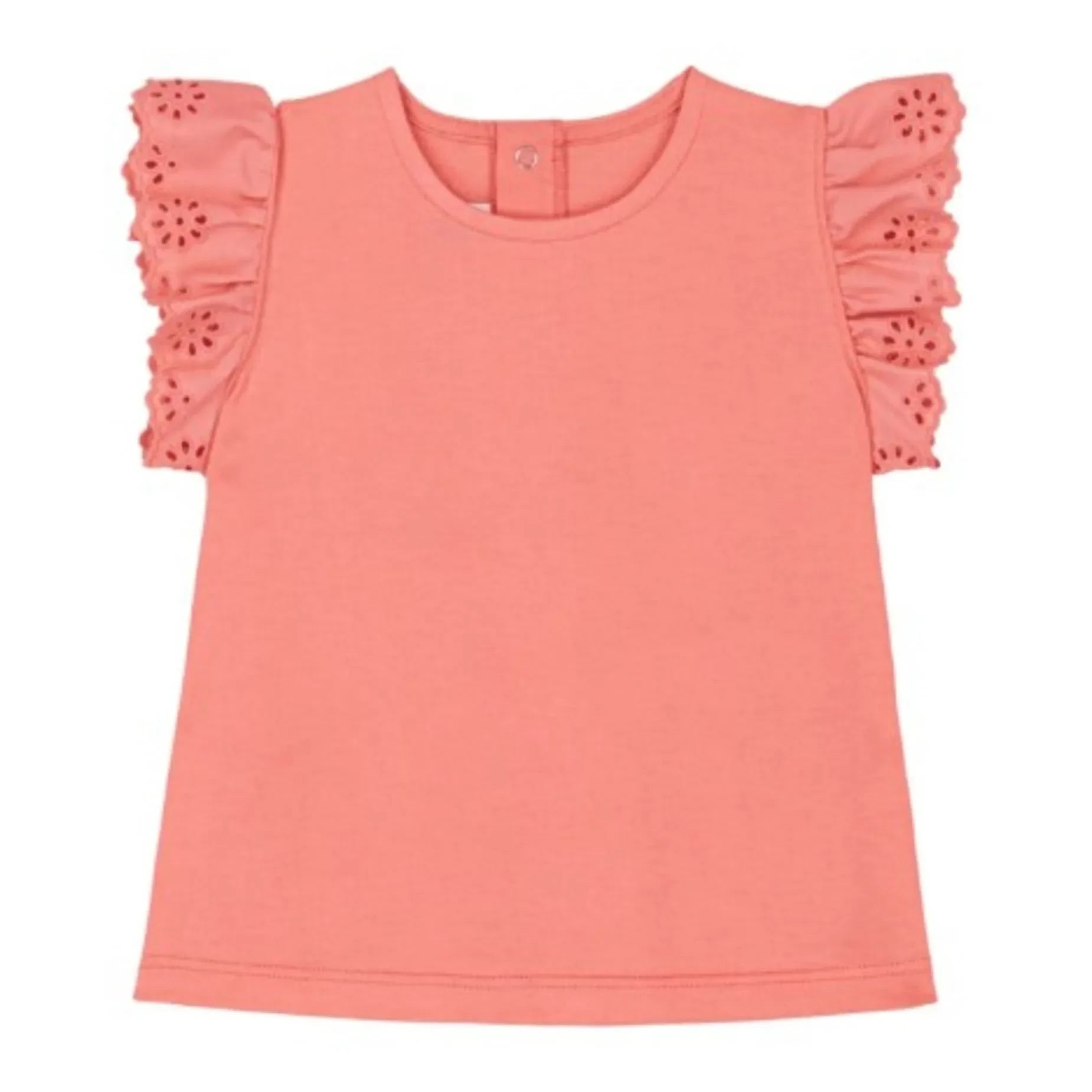 Petit Bateau - Broderie Anglaise T-Shirt | Coral