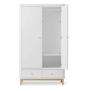 Oliver Furniture - 2 Kapılı Meşe Gardırop | Beyaz