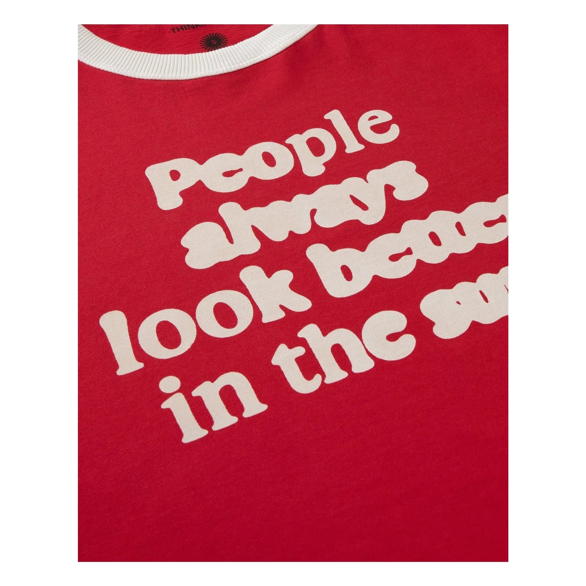 Thinking Mu - People Zowie Organic Cotton T-Shirt | Red