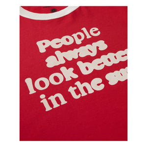 Thinking Mu - People Zowie Organic Cotton T-Shirt | Red