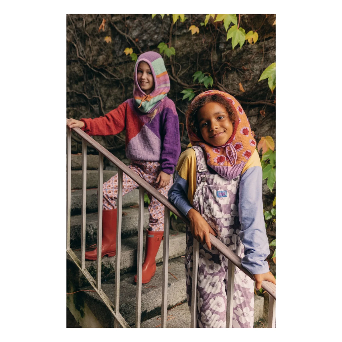 Favorite People - Mainstreet Çizgili Yün ve Kaşmir Balaklava | Pembe