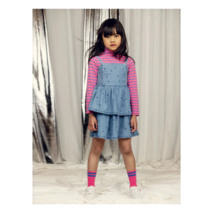 Mini Rodini - Organic Cotton Striped Boat Neck | Pink