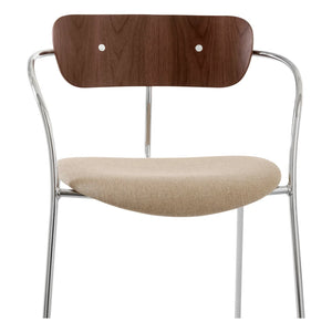 & Tradition - Armchair AV4 Pavilion Chairs, Chrome Frame | Walnut