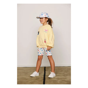 Mini Rodini - Animal Print Organic Cotton Sweat Patch | Yellow
