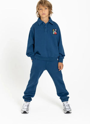 Hundred Pieces - Jogger Run Climb Organic Cotton Patch | Gray Blue